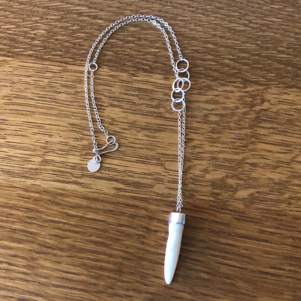 Melissa Joy Manning Elk Antler Pendant Necklace
